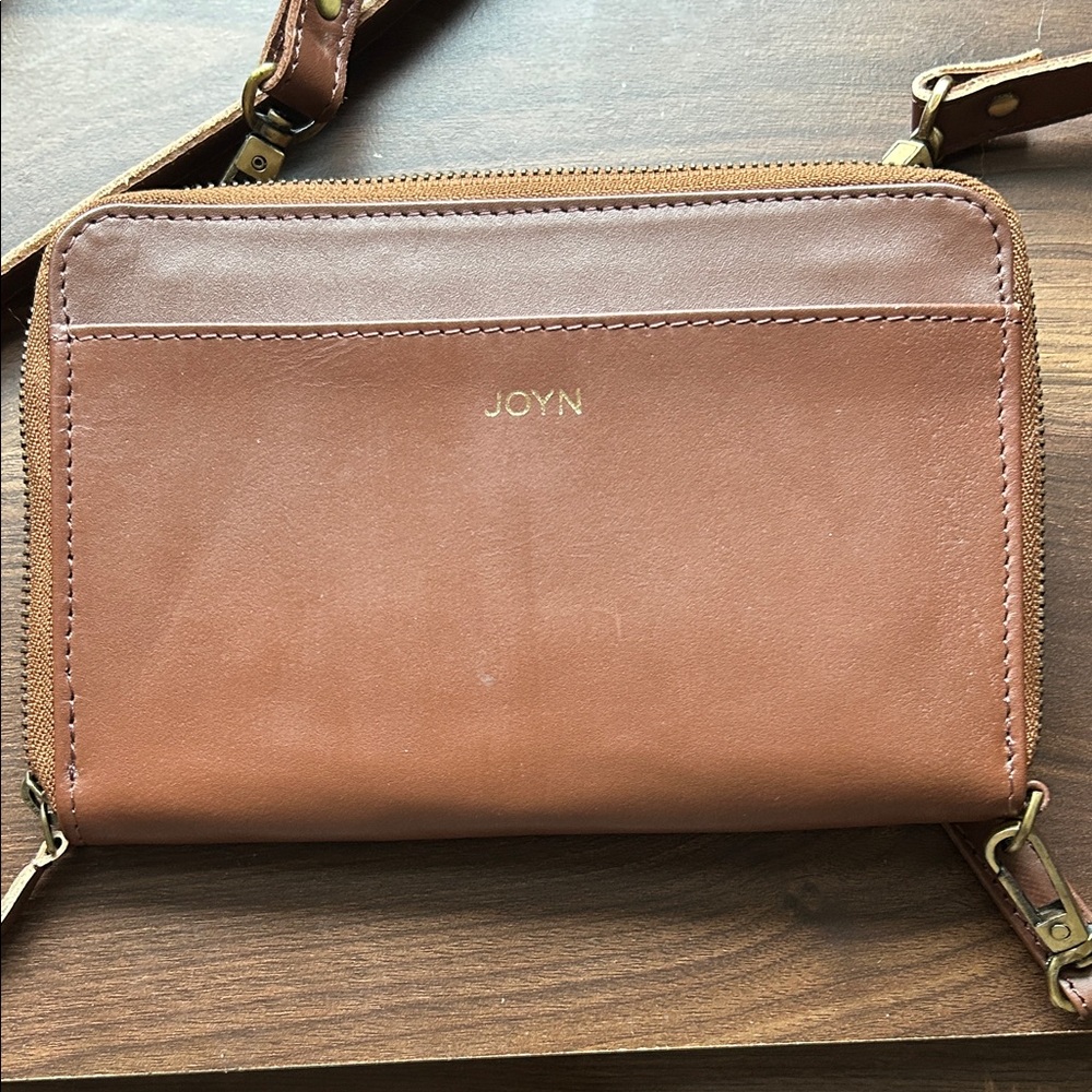 JOYN Brown Leather Crossbody Bag